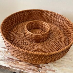 Rattan Chip and Dip Server